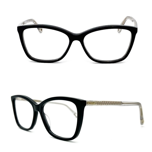 Chloe Rectangular Frames Prescription-Ready Eyeglasses Black CH0118O Womens EUC - Picture 10 of 10